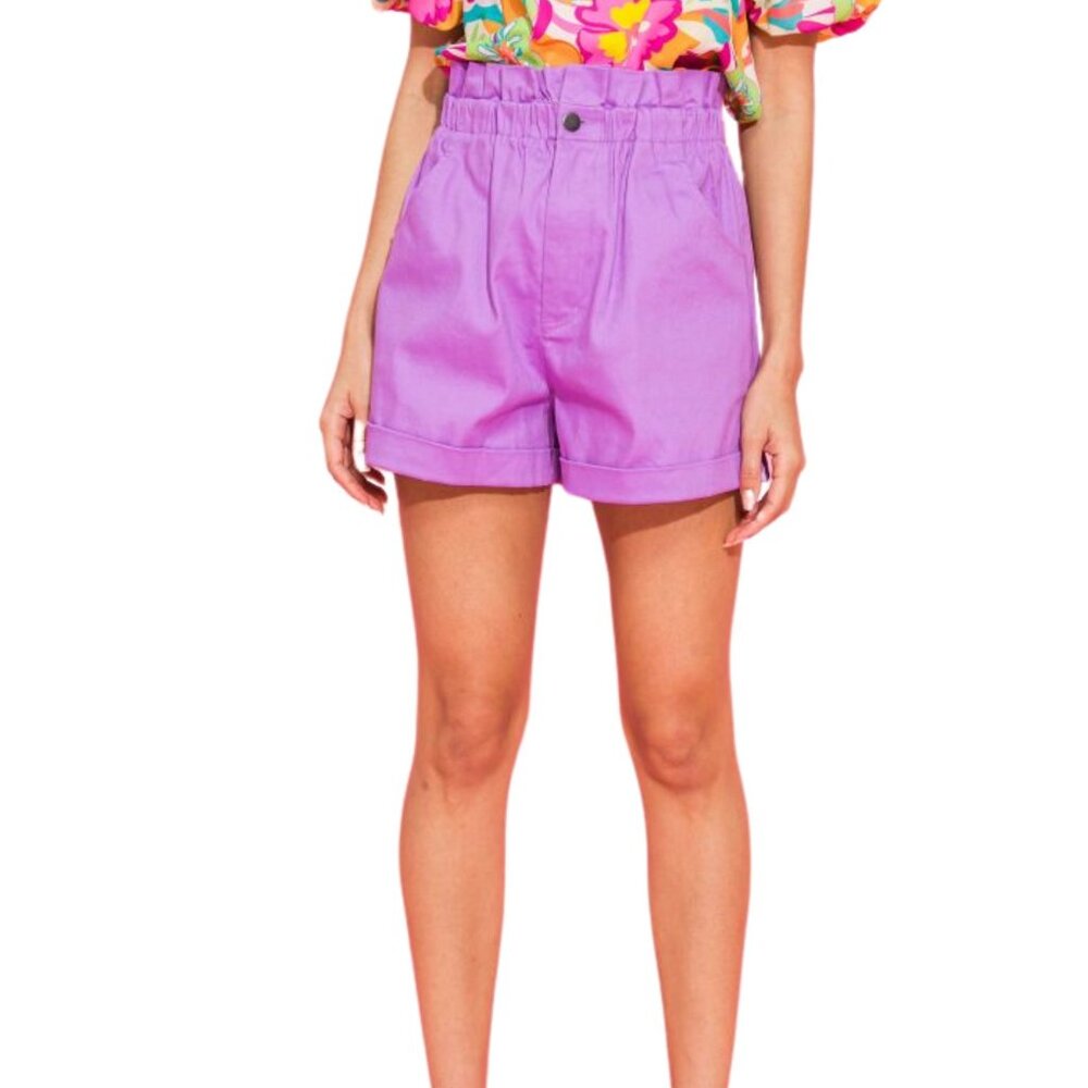 Paperbag Waist Twill Short by Flying Tomato